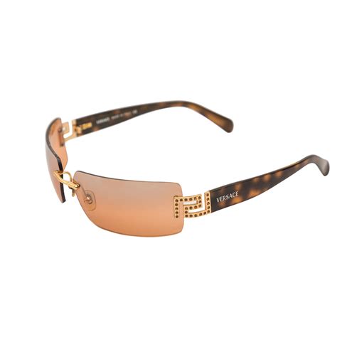 versace brown|Versace brown and gold sunglasses.